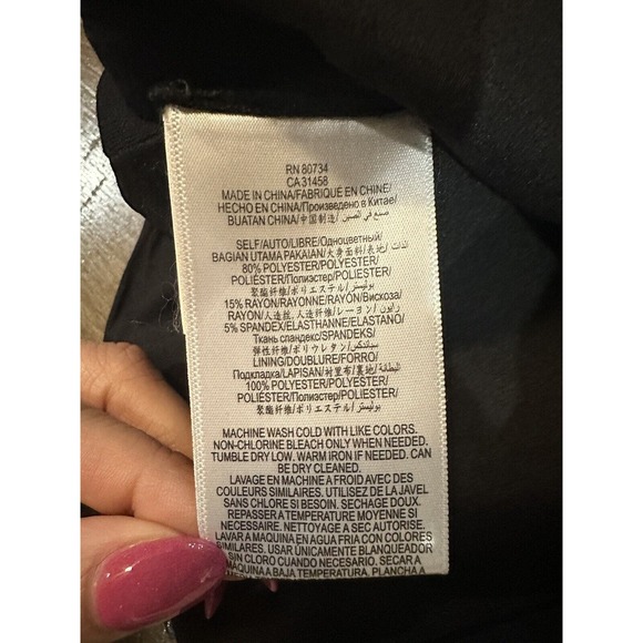 NWT BCBG MAXAZRIA Black Deep V-Neck Tank Crop Mesh Cutouts Womens Size XXS $198 - Picture 8 of 13